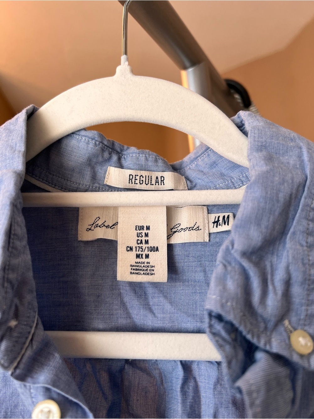 H&M Light Blue Casual Button-Down Shirt